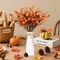 12 PCS Artificial Fall Picks - 17" Autumn Berry Stems with Mini Pumpkins - Faux Harvest Floral Sprays for Thanksgiving Centerpieces, Vase Fillers, and DIY Autumn Wreath Decorations